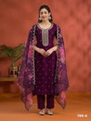 Sitarah 709 Vichitra Silk With Heavy Embroidery Stitch Work Dress Material Wholesalers In Delhi